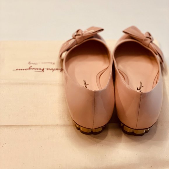 Salvatore Ferragamo Avola 1cm Pink Flat (7.5)